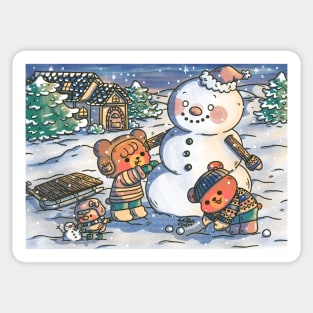 Build a Snowman Sticker